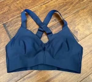 ALO Yoga Navy Strappy Wireless Sports Bra thumbnail 1