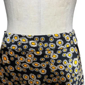 Free People Phoebe Daisy Print Mini Skirt Black Orange Size 2‎ thumbnail 3