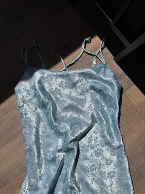 Steppin Out 1990s Vintage Blue Slip Dress thumbnail 7
