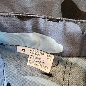 Unbranded Women‎ Cargo Pants Blue Grey Camo High Waist Utility 32 thumbnail 2