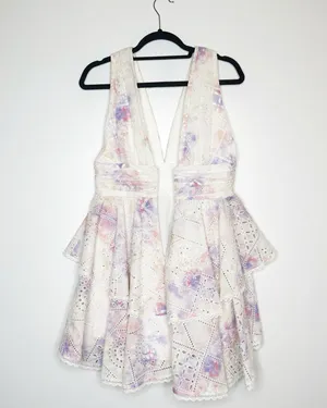 NEW Gianni Bini Pastel Tiered Ruffle Mini Dress Women's Size 6 thumbnail 5