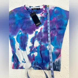 Nasty Gal Tie-Dye Tee with Blue and Purple size S/M NWT thumbnail 3