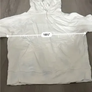 Reformation Tanner White & Blue Light Tie‎ Dye Long Sleeve Hoodie in Tornado XS thumbnail 12