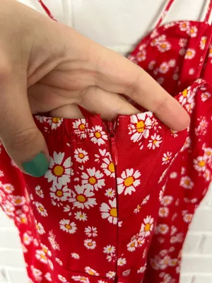 Princess Polly Red Floral Tie Strap Mini Dress Size 2 thumbnail 8