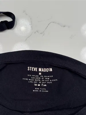 Steve Madden Bedazzled Logo Sports Bra thumbnail 2