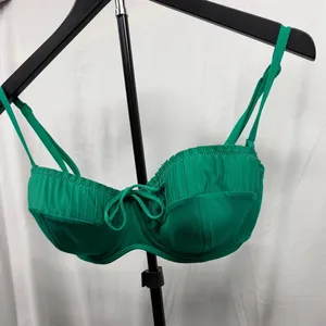 Seafolly Women's Sz 12/D-Cup Underwired High Waisted Green 2-Piece Bikini Set thumbnail 3