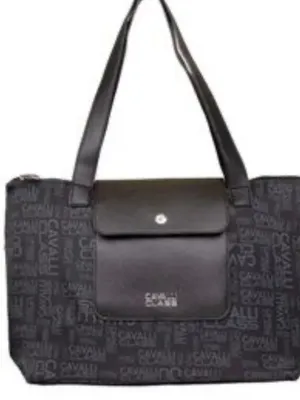 Cavalli Class large black tote bag thumbnail 2