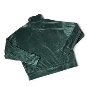 Vuori Womens Green Velour Corduroy‎ Quarter Zip Pullover Sweatshirt VW2059 Small thumbnail 6