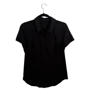 Lululemon Quick Drying Short Sleeve Polo Shirt Black Active Golf Tennis Womens 8 thumbnail 2