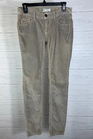 Free People Tan Skinny Corduroy Pants Sz 26 thumbnail 2