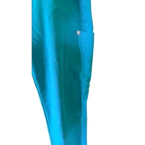 FIGS Technical Collection Scrub Pants Large Teal Blue Cargo Medical Uniform thumbnail 3