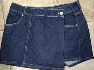 ZARA Dark Wash Skort  thumbnail 1