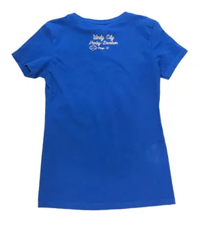 Harley Davidson Blue Windy City Tee M thumbnail 2