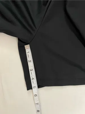 Nike Dri Fit 5” Women's Black Athletic Shorts with Swoosh Fold Over Waist Logo L thumbnail 10
