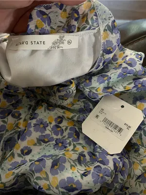 NEW Altar’d State Blue Floral Mini Dress Size XL NWT thumbnail 6