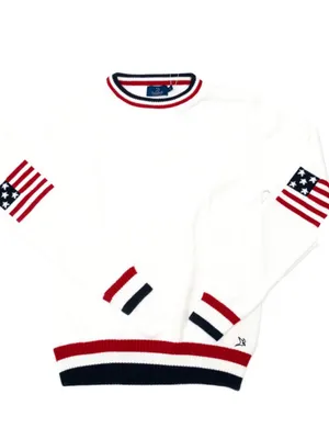 Seabird Unisex Flag Americana Sweater Ultra Prep thumbnail 4