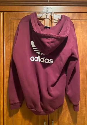 Adidas Maroon Zip Up Hoodie thumbnail 2