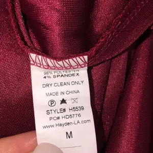 Hayden size medium cranberry new with tags crushed velvety holiday dress thumbnail 9