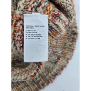 American Eagle Sweater Women Large Multi Color Cable Knit Marled Chunky Wool Mix thumbnail 4