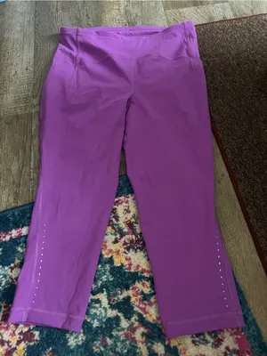Lululemon purple cropped leggings size 12 thumbnail 1