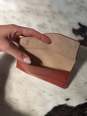 Polene Wallet Card Holder Brown Leather thumbnail 2