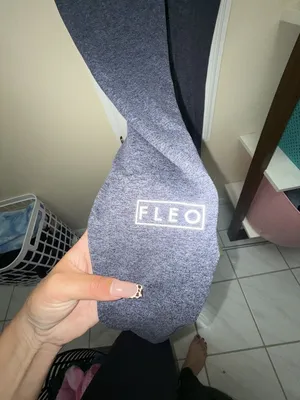 FLEO Heathered Navy Blue Athletic Leggings Medium thumbnail 2