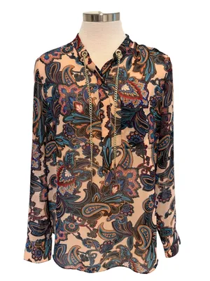Marciano paisley blouse sz M thumbnail 1