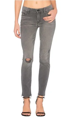 MOTHER Looker Ankle Fray Skinny Jeans Last Chance Saloon (Gray) size 26 thumbnail 1