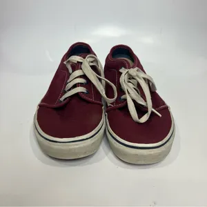 Vans maroon lace up sneakers unisex sizing men’s size‎ 7 women’s size 8.5 casual thumbnail 2