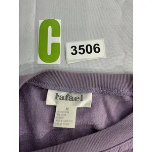 Womans Rafael Medium Purple Textured Embroidered Long Sleeve Pullover Sweatshirt thumbnail 3