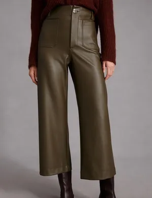 Anthropologie Maeve The Colette Faux Leather Wide-Leg Pants 25 thumbnail 5