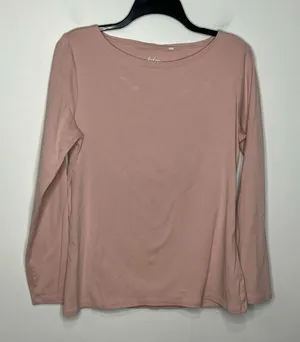 Boden light pink long‎ sleeve shirt t-shirt casual minimalist women’s size large thumbnail 1
