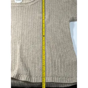 Club Monaco Italian‎ Cashmere Open Knit Sweater Beige M Medium Loose Fit thumbnail 5
