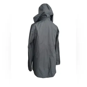 d.e.t.a.i.l.s INTL Black Hooded‎ Rain Jacket Water Resistant Mesh Utility M thumbnail 6