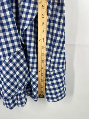 Express Blue and White Gingham One-Piece Romper thumbnail 12