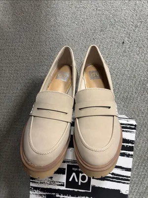 DV By Dolce Vita Jayjay Faux Leather Block Heel Lug Loafers, Dune - Size 9.5 thumbnail 5