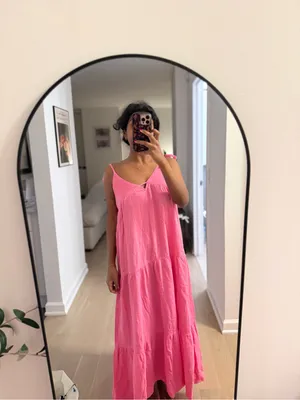 Lucca Couture Bright Pink Tie-Shoulder Summer Dress thumbnail 2