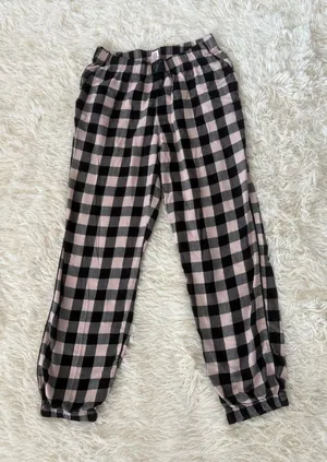 Victoria's Secret‎ Pajama Pants XS Pink Black Plaid Sleepwear Lounge Jogger thumbnail 1