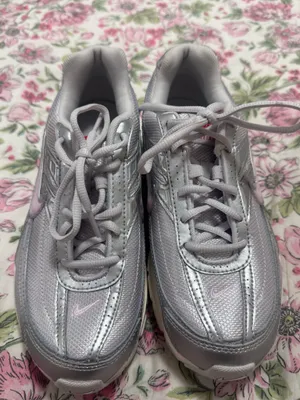 Nike initiator pink and silver tennis shoes thumbnail 4