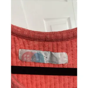 Free People FP Beach Henley‎ Mini Dress Womens Size S Coral Waffle Knit Boho thumbnail 5