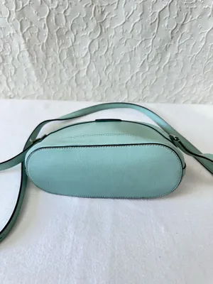 Kate Spade Perry Mint Green Saffiano Leather Small Dome Crossbody Purse Classic thumbnail 6