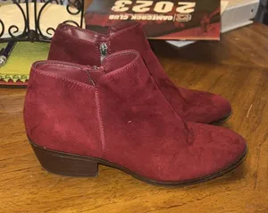 burgundy booties Size 7.5 thumbnail 1