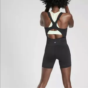 ATHLETA Lightning Unitard in Supersonic Black Size Small thumbnail 4
