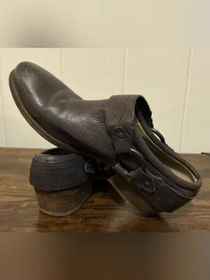 Frye Carson Harness Mules US Size7.5 Plum/Purple Leather Womens Shoes thumbnail 5