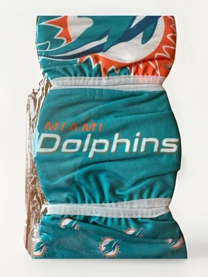 NFL Miami Dolphins Reusable Face Mask Set 3 Pack - Teal Orange White thumbnail 3