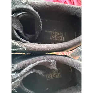 Polo Ralph Lauren Zev Low Black Leather Sneakers Women 11D 00001629 H13 thumbnail 5