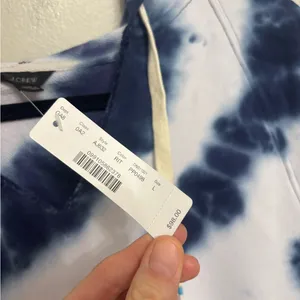 NEW J. Crew Tie-Dyed Hoodie in Original Cotton Terry - Size L thumbnail 4