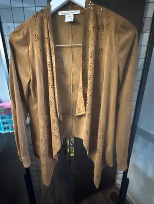 American Rag Cie Faux Suede Statement Jacket in Brown thumbnail 1
