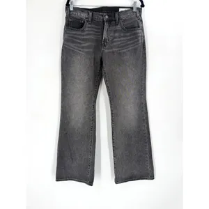 Gap Relaxed Flare Jeans Womens 29/8 Regular Black MidRise Denim 90s Grunge Indie thumbnail 2