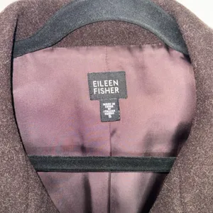 Eileen Fisher Wool‎ Jacket Womens Small Brown Excellent Italian Fabric Zip Up thumbnail 2